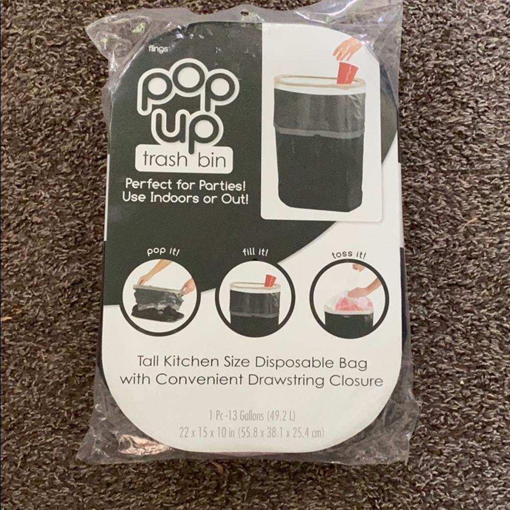 Pop up trash can